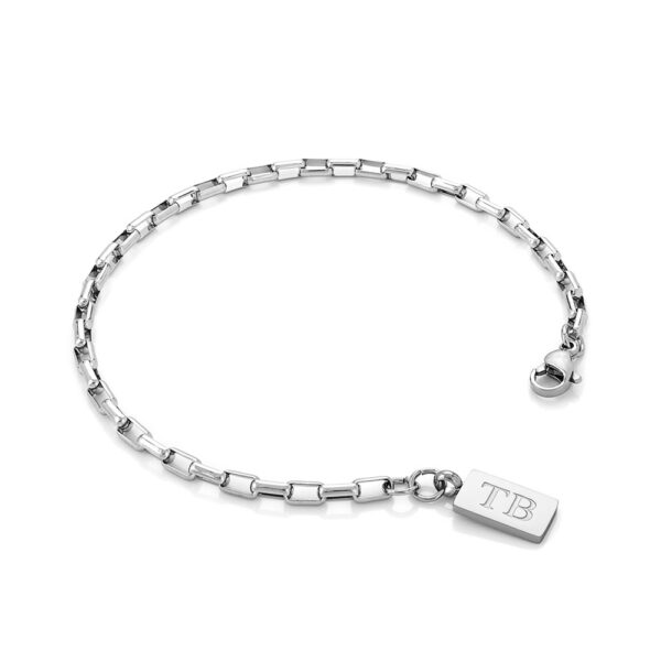 Pulseira para Homem em Aço Inoxidável -Pulseira simples para homem - marca portuguesa Twobrothers - Pulseira Tampa - Pulseiras masculinas com estilo - Pulseiras em aço inoxidável para homem