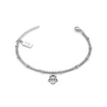 Pulseira com mão de fátima para Mulher em aço inoxidável - Twobrothers Sanibel - pulseira em aço inoxidável para mulher - pulseira feminina discreta e elegante - Pulseira com pendente Hamsá para mulher