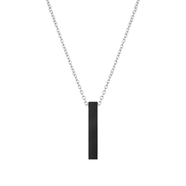 Colar para Mulher em Aço Inoxidável - Colar com pendente elegante em aço inoxidável - Twobrothers Colar Formosa - Colar Feminino - Pendente Escuro