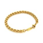 Pulseira masculina Wayne Dourada para homem, em aço inoxidável polido e dourado, da marca Portuguesa Twobrothers.