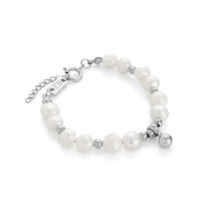 bracelet en acier inoxydable pour femme avec avec Perles