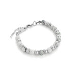 bracelet en acier inoxydable pour femme avec avec Pierres de Jaspe