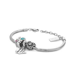 bracelet en acier inoxydable pour femme avec Love avec Brillantes