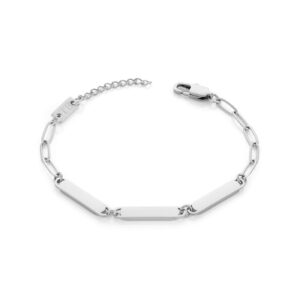 bracelet en acier inoxydable argenté pour femme Maggia