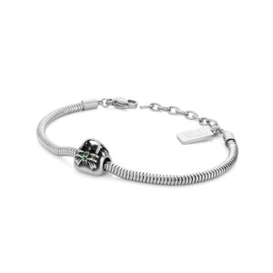 bracelet en acier inoxydable pour femme avec pochete avec brillantes
