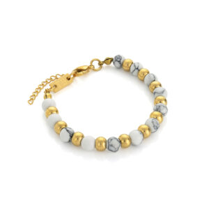 bracelet en acier inoxydable pour femme avec avec Pierres de Jaspe