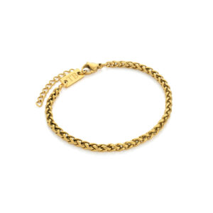 bracelet en acier inoxydable doré pour femme Leonora
