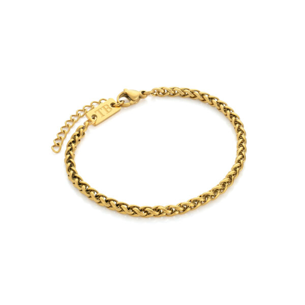 bracelet en acier inoxydable doré pour femme Leonora