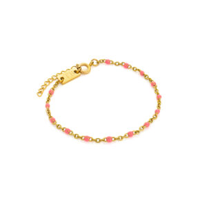 bracelet en acier inoxydable doré pour femme melanie rose