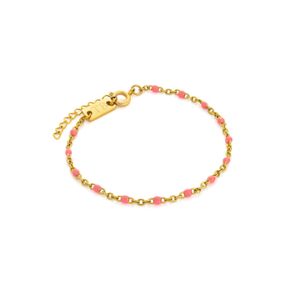 bracelet en acier inoxydable doré pour femme melanie rose