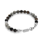 Bracelet pour Homme denver en acier inoxidable et pierres naturelles