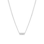 Collier pour femme en acier inoxydable argenté minimal Personnalisable