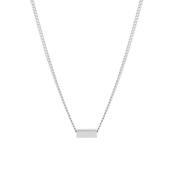 Collier pour femme en acier inoxydable argenté minimal Personnalisable