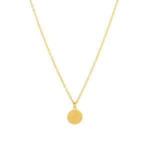 Collier pour femme en acier inoxydable doré avec médaille