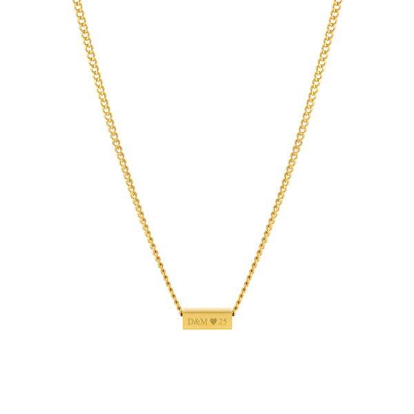 Collier pour femme en acier inoxydable doré Minimal Personnalisable