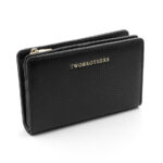 portefeuille pour femme Brenda en cuir véritable avec une texture granuleuse
