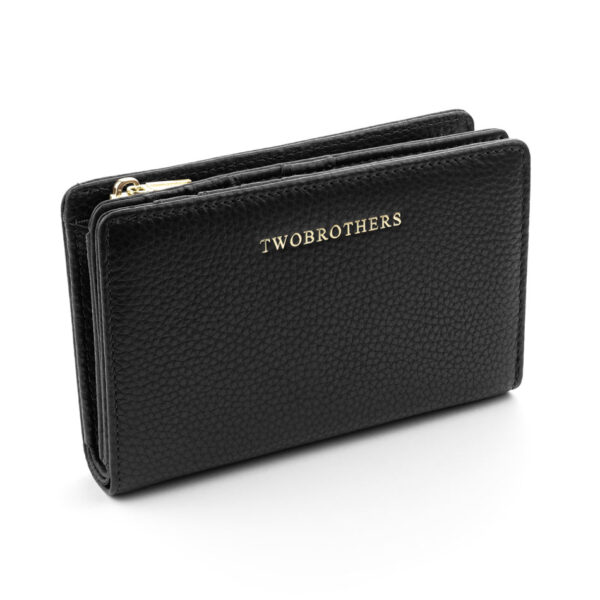 portefeuille pour femme Brenda en cuir véritable avec une texture granuleuse