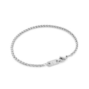 Bracelet argenté pour Homme en acier inoxidable lincoln