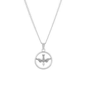 Collier en acier inoxidable argenté por homme freedom