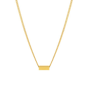 Collier en acier inoxidable doré por homme Minimal