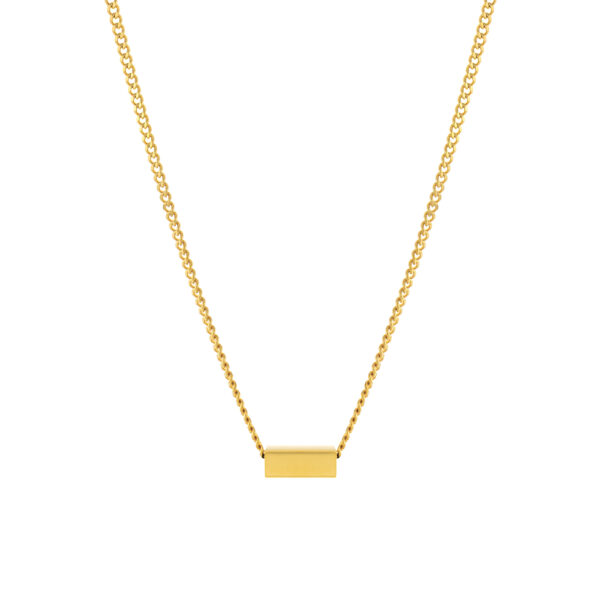 Collier en acier inoxidable doré por homme Minimal