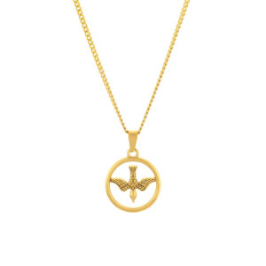 Collier en acier inoxidable doré por homme freedom