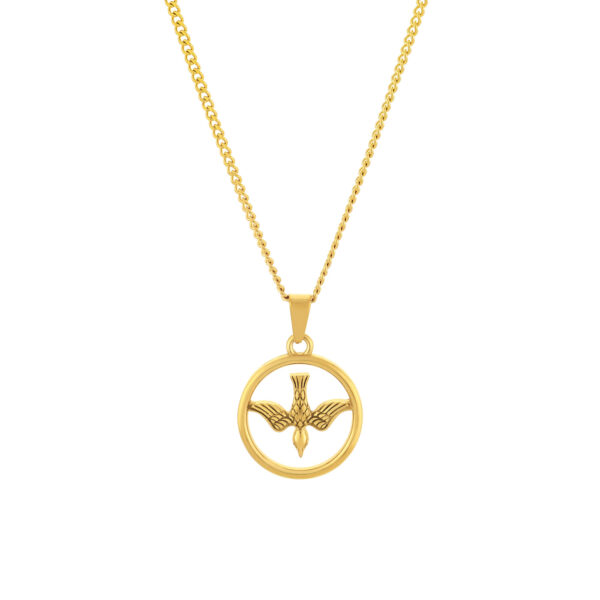 Collier en acier inoxidable doré por homme freedom