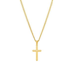 Collier en acier inoxidable doré por homme Yorktown