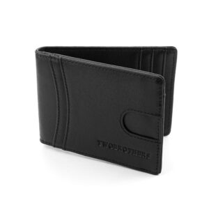 Portefeuille en cuir noir pour Homme