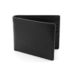 Portefeuille en cuir noir Detroit