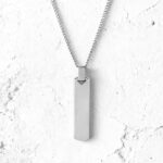 Collier Maille Gourmette argentée avec médaille personnalisée Boston – Image 2