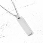 Collier Maille Gourmette argentée avec médaille personnalisée Boston – Image 3