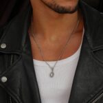 Collier Maille Gourmette argentée pour Homme Médaille avec Croix – Image 2