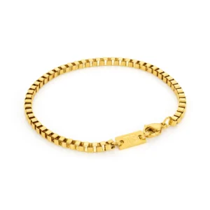 Bracelet pour homme en acier inoxydable doré modele austin
