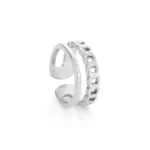 Bague pour femme en acier inoxydable argenté – Modèle hannah