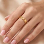 Bague dorée pour Femme Caroline – Image 3