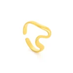Bague pour femme en acier inoxydable doré – Modèle grace