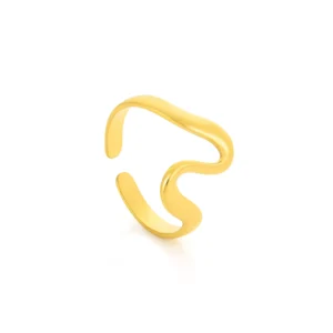 Bague pour femme en acier inoxydable doré – Modèle grace