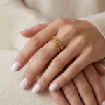 Bague dorée pour Femme Hannah – Image 2