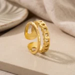 Bague dorée pour Femme Hannah – Image 3