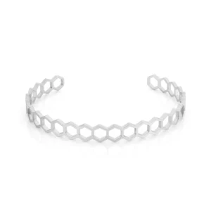 bracelet argenté en acier inoxydable pour femme modele nina