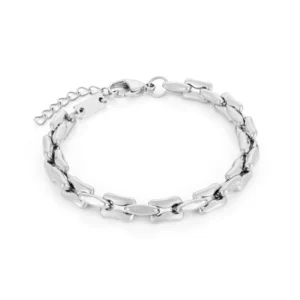bracelet violetta pour femme en acier inoxydable argente
