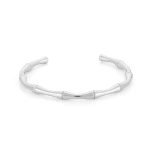 bracelet jonc argenté pour femme en acier inoxydable modele louise