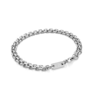 bracelet pour homme en acier inoxydable modele delmar