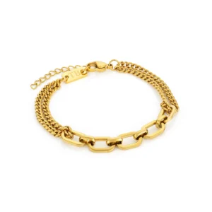 bracelet amelie en acyqer inoxidble doré pour femme