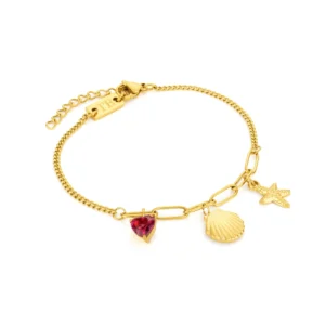 bracelet en acier inoxydable dore pour femme modele juliette