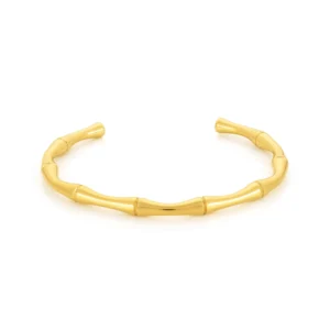 bracelet jonc pour femme en acier inoxydable doré modele louise