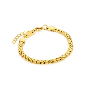 bracelet valentina en acier anixydable doré pour femme