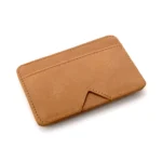 Porte-cartes en cuir marron clair avec protection RFID modele montana