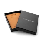Porte-cartes en cuir marron clair avec protection RFID modele montana